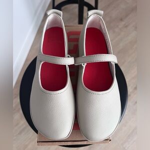 **SOLD** Camper Right Nina Grey Leather Mary Jane Flats size US 6 EU 36